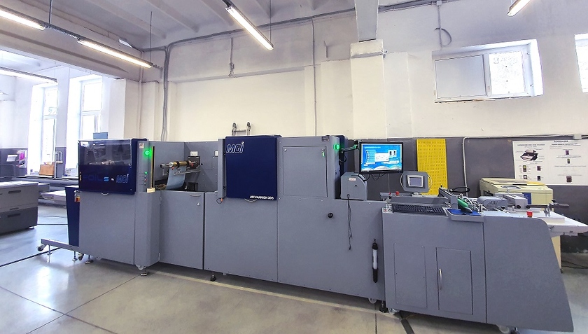 В «Гуд Принт» запущена струйная лакировальная машина MGI JETvarnish 3DS